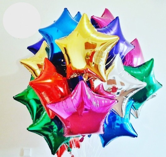 Шары звезды фольгированные