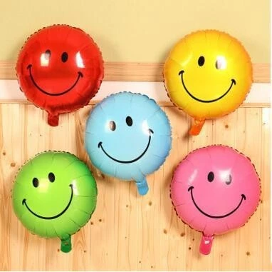 Фольгированные разноцветиные шары Смайлы