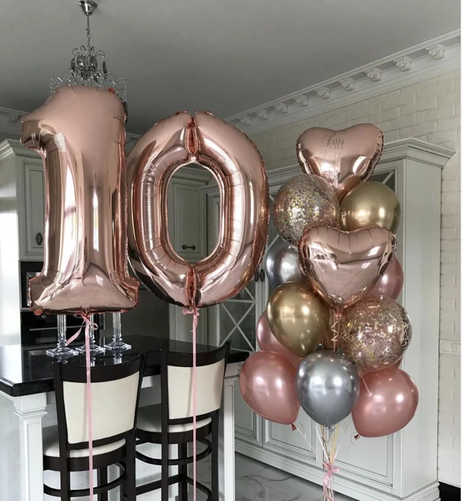 Фонтан из шаров на 10 лет девочке